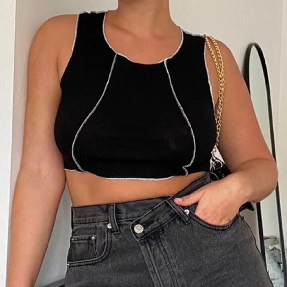 NWT Princess Polly CHRISTA TOP BLACK - Picture 2 of 9